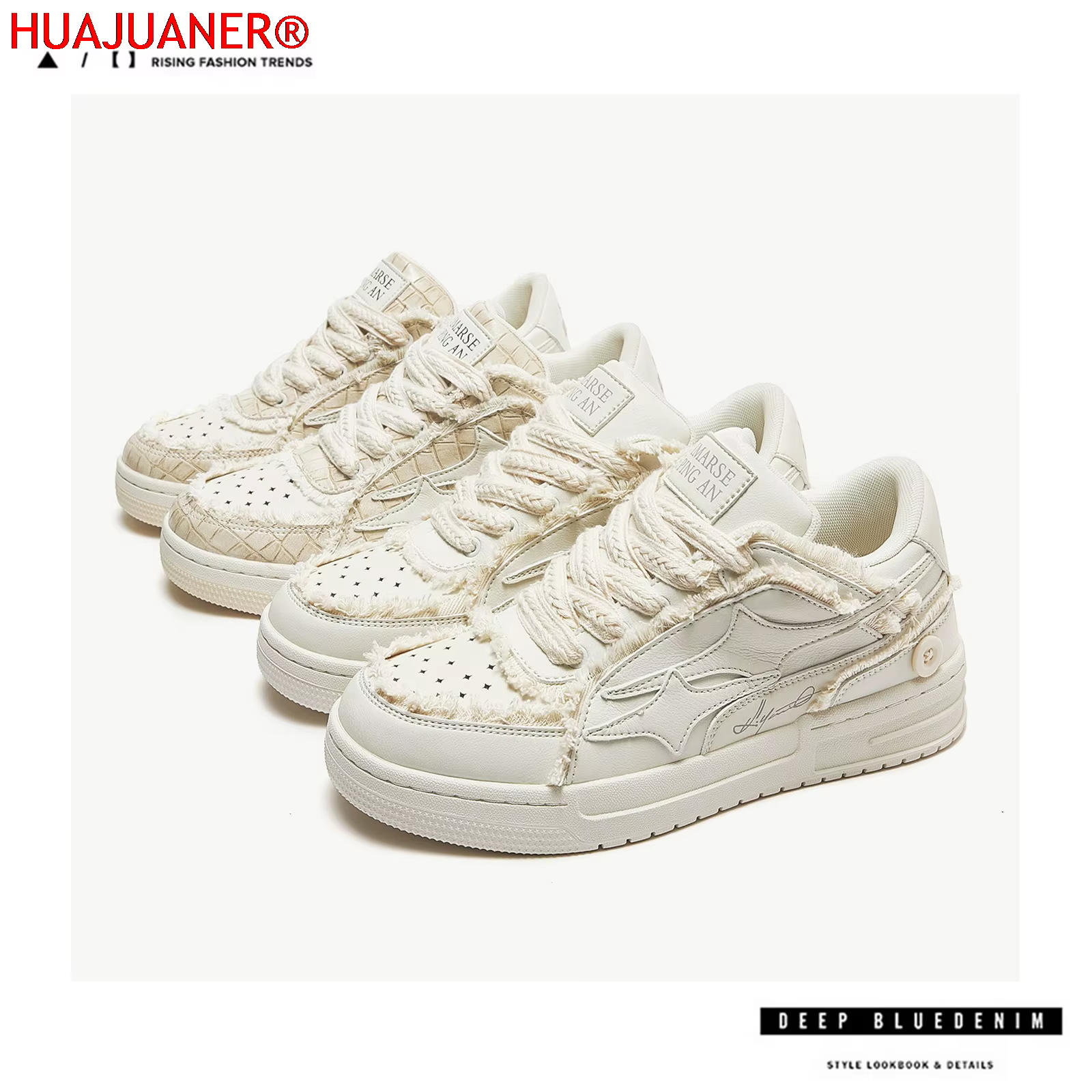 HUAJUANER – chaussures de Tennis rétro pour hommes et femmes