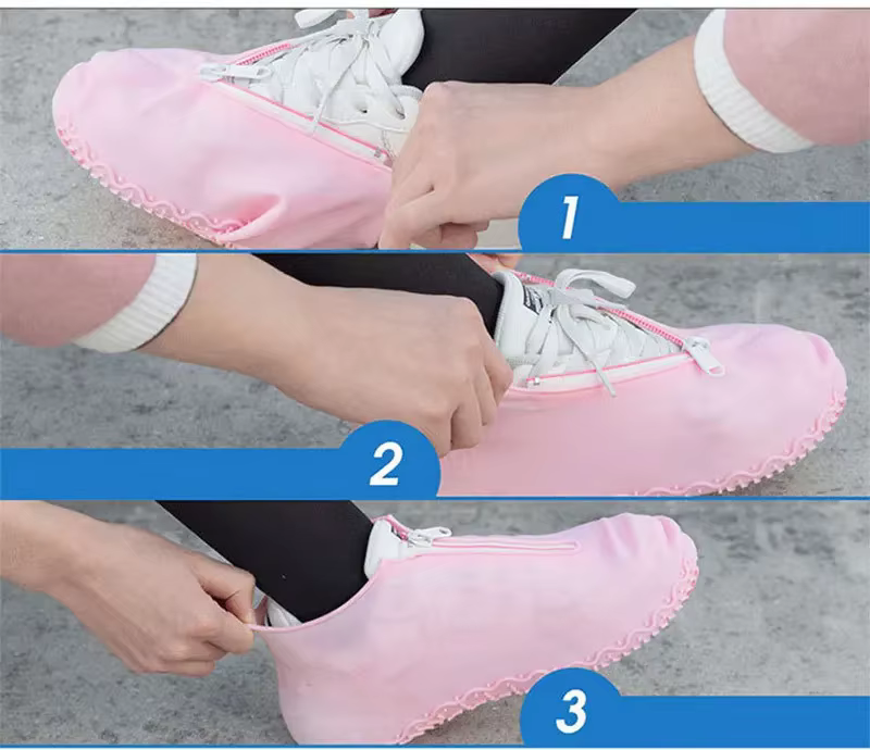 Protège-chaussures imperméables à fermeture éclair avant