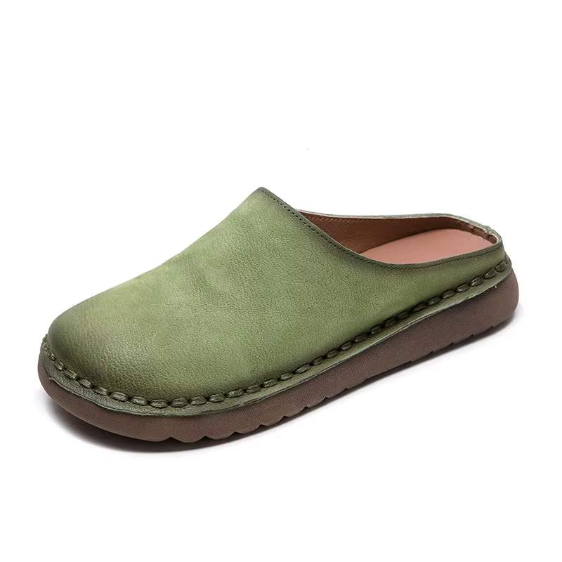 GKTINOO 2026 Nouvelles sandales plates d'été en cuir véritable à semelle souple