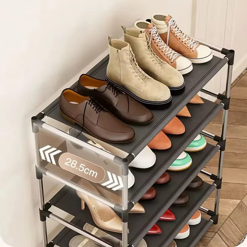 Étagère à chaussures en métal à 7 niveaux