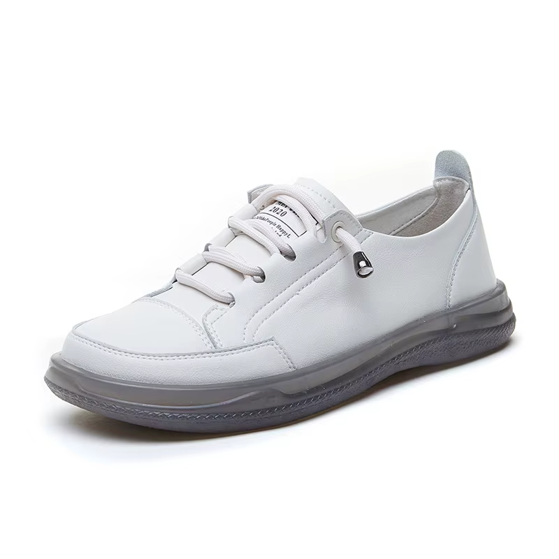 Maogu-Baskets Plates en Cuir group pour Femme