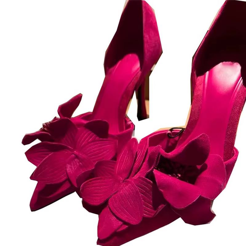 Femmes fleur talons hauts chaussures sandales Sexy été 2025 concepteur nouvelle robe de soirée pompes mariage
