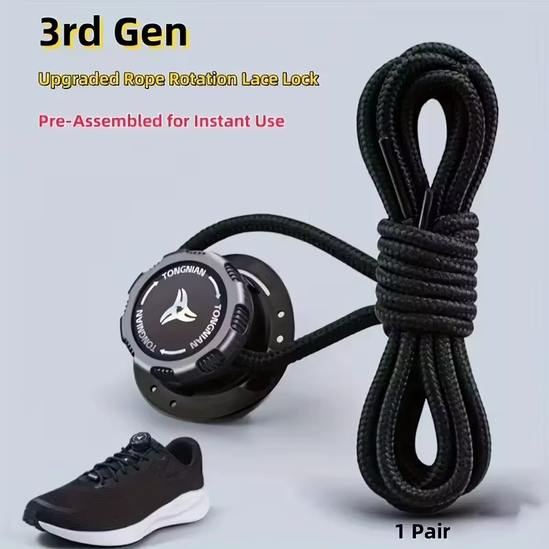 1 Paire de Lacets de Chaussures de Sport à Boucle Pivotante Sans