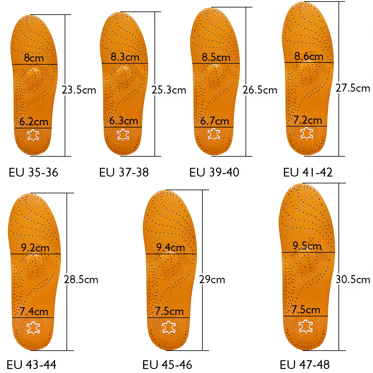 Semelle orthopédique en cuir PU