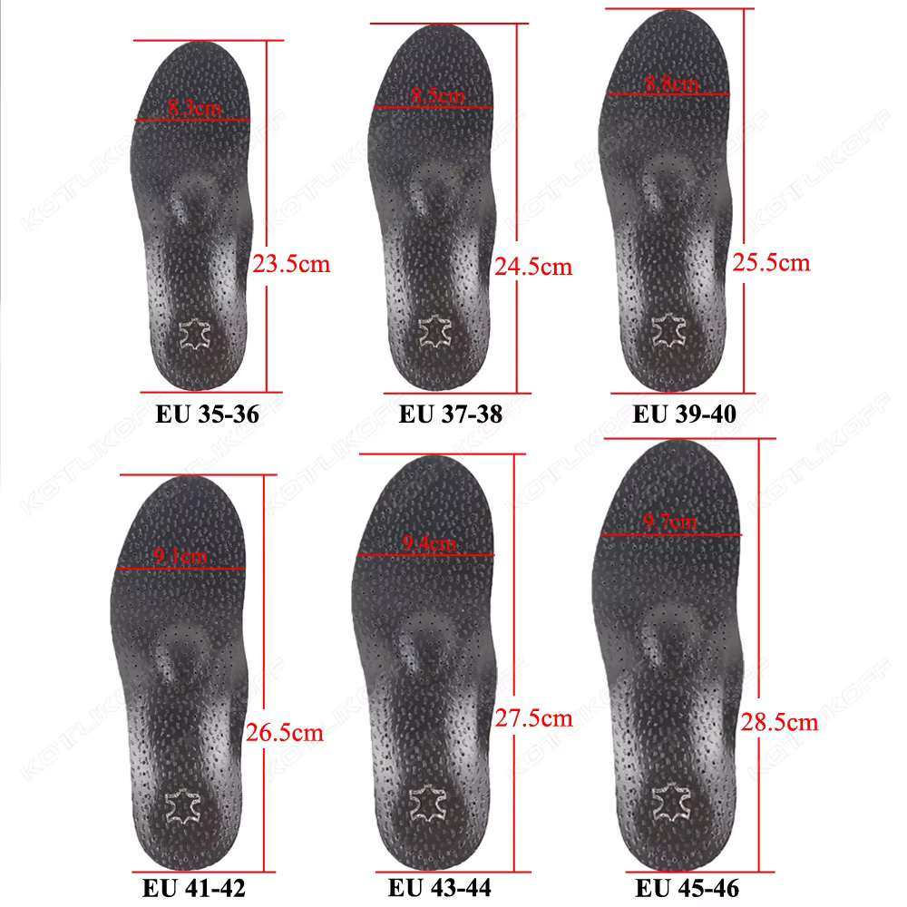 Semelles intérieures en cuir pour chaussures