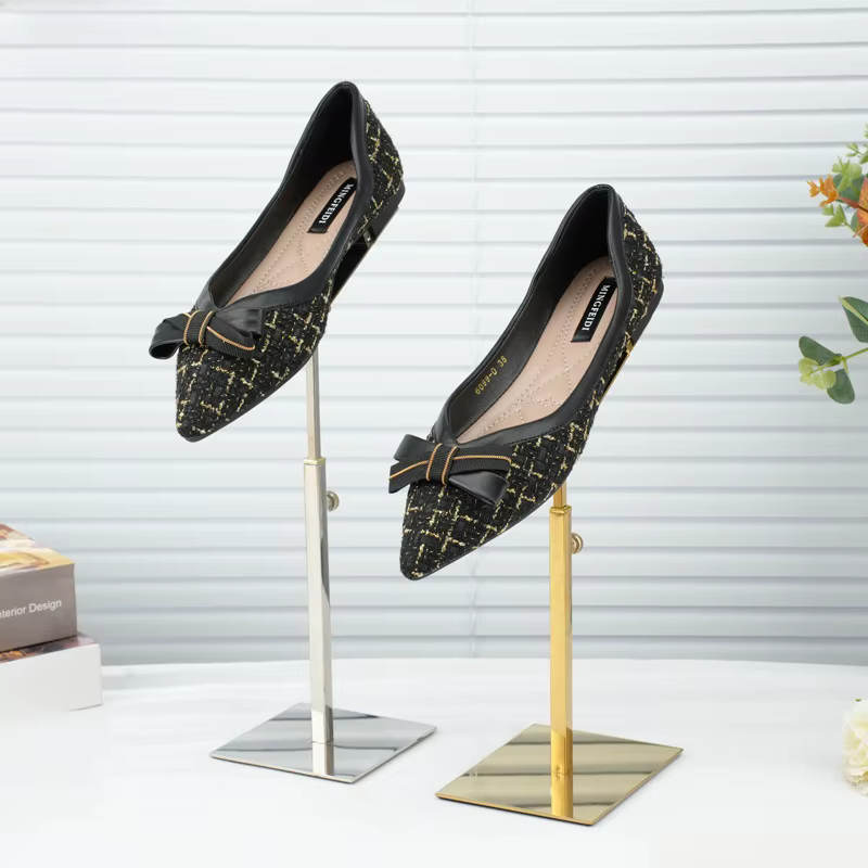 Présentoir à chaussures en acier inoxydable pour hommes et femmes