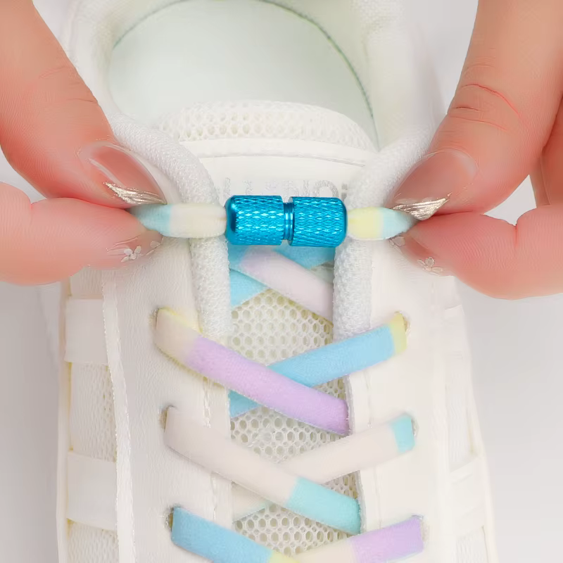 Lacets de tennis élastiques colorés pour enfants et adultes
