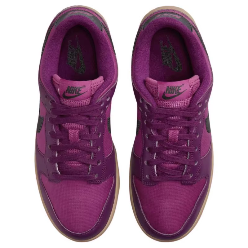 Chaussures de skate antidérapantes à semelle fine Nike Dunk Low roses pour femmes FZ2552-500