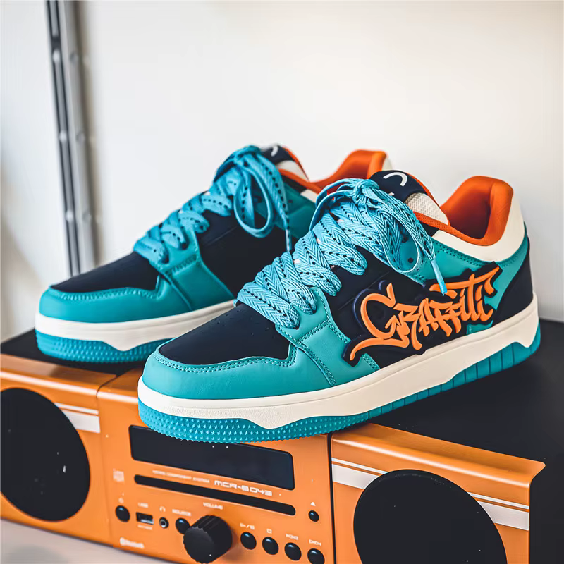 Mode bleu Designer Skateboard chaussures hommes Streetwear Hip hop baskets