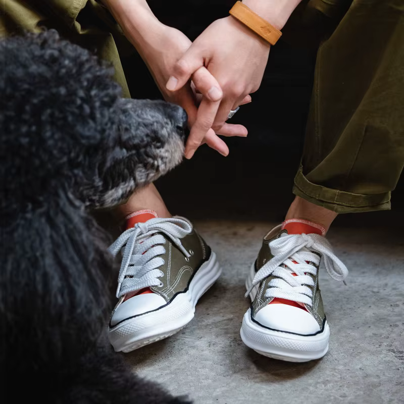 Chaussures basses décontractées en toile dissoute Maden pour hommes