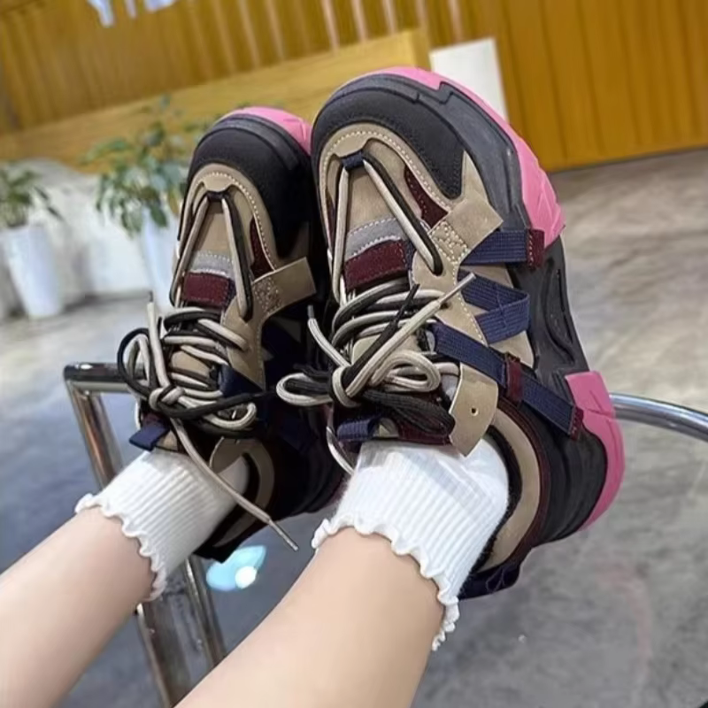 Baskets femme chaussures haute sur plate-forme sport athlétique printemps automne