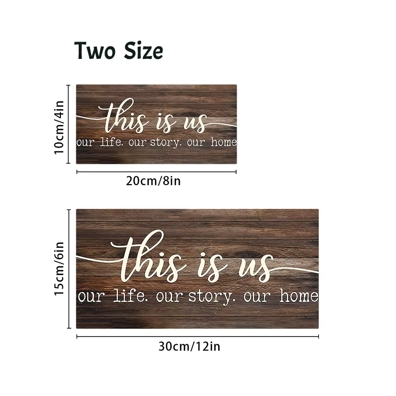 Décor mural rustique This is us, plaques d'art en bois, signe de porte pour la maison, salon, décor de cuisine