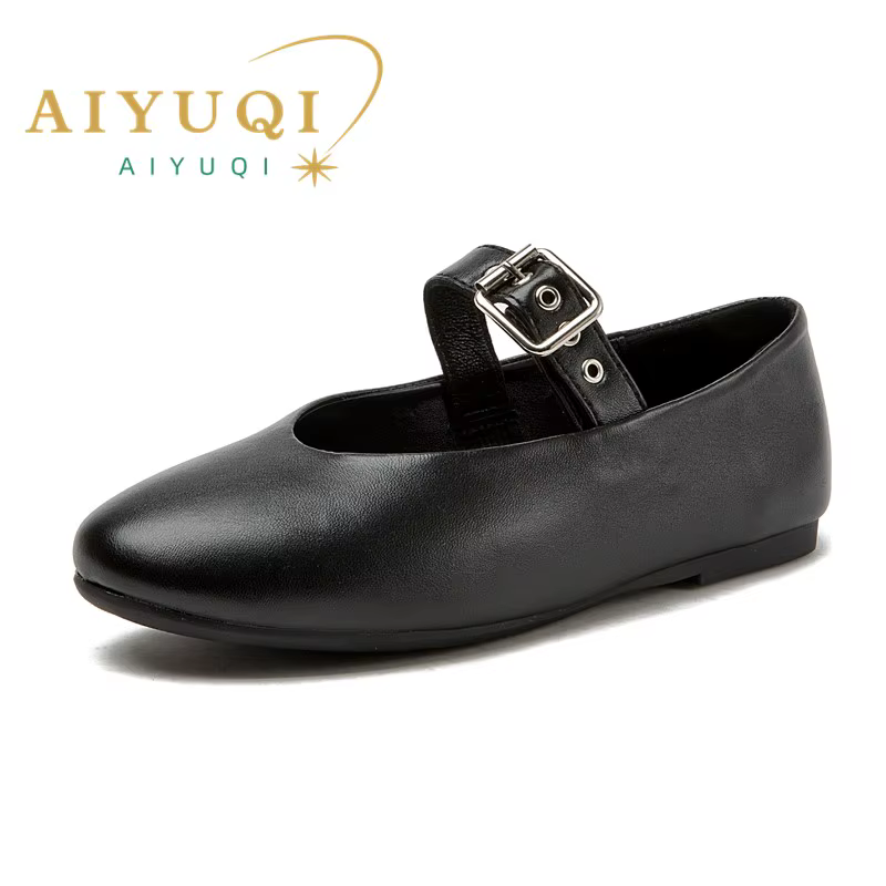 AIYUQI Chaussures Mary Jane pour femmes 2026 Automne en cuir véritable naturel Vintage