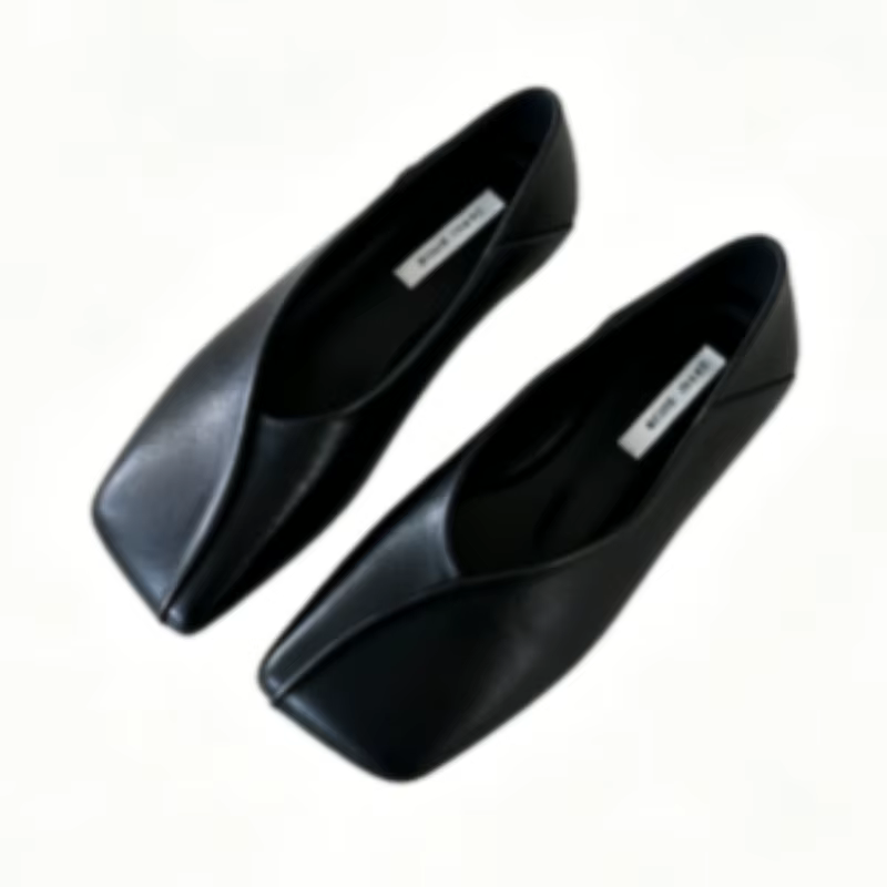 Chaussures plates à bout carré pour femmes, mocassins décontractés et élégants, sandales peu profondes confortables et souples, nouvelle collection pour femme