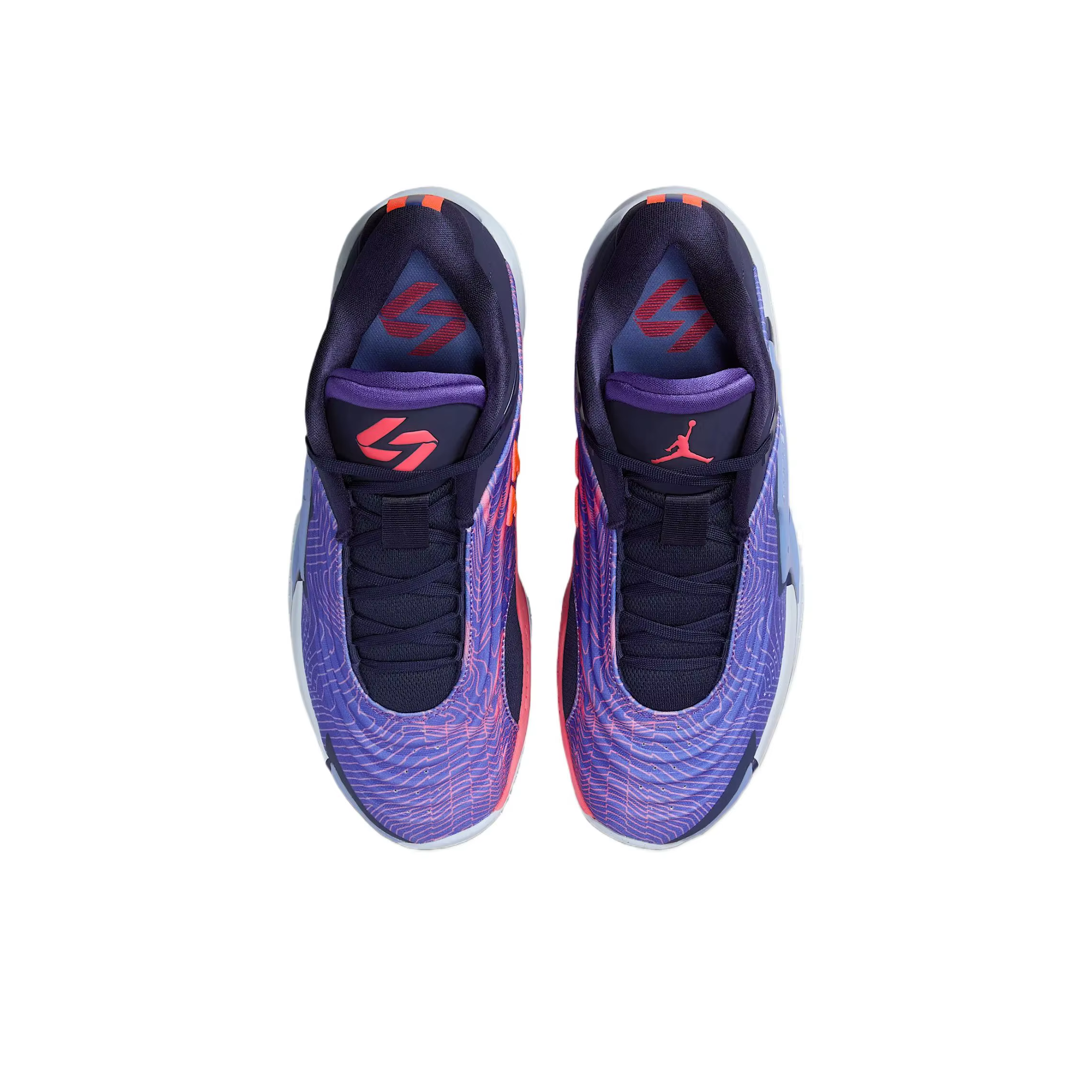 POIZON Jordan Luka 3 Chaussures de basket-ball basses à amorti pour hommes Violet FQ1285-500