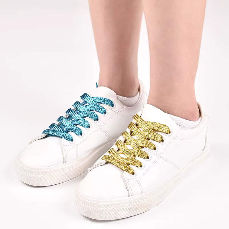 25 couleurs brillant or et argent coloré lacets lumineux 60-180 cm Sneaker chaussures de Sport
