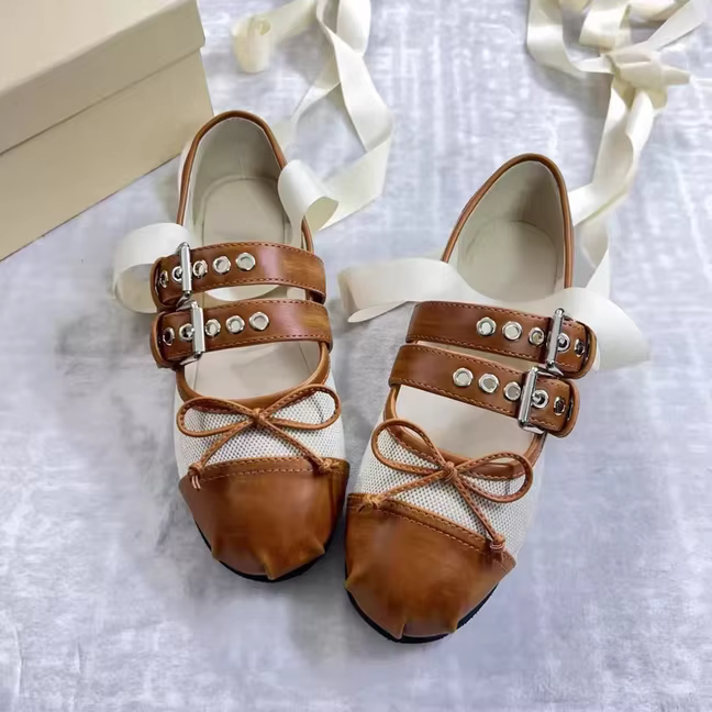 Nouvelles chaussures plates Mary Jane de luxe pour femme
