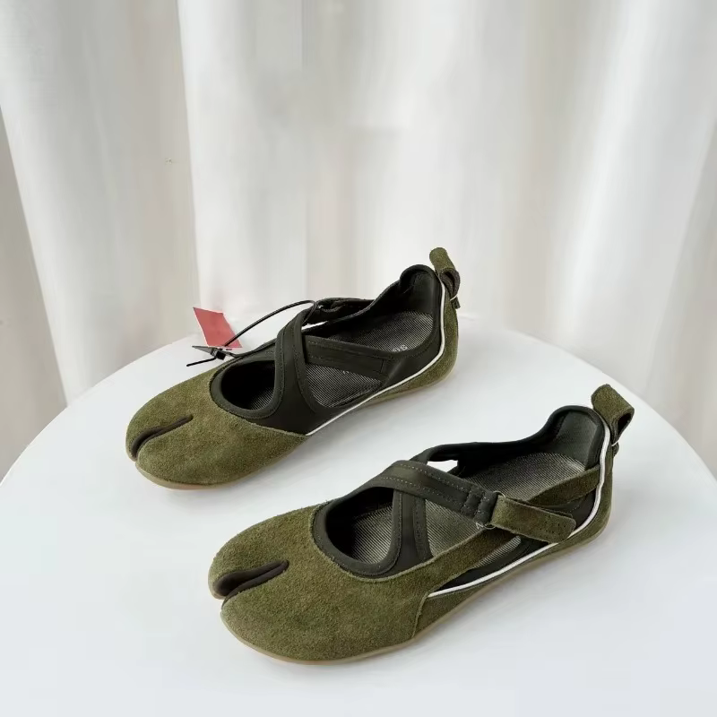 Chaussures plates décontractées Mary Jane à bout croisé pour femme