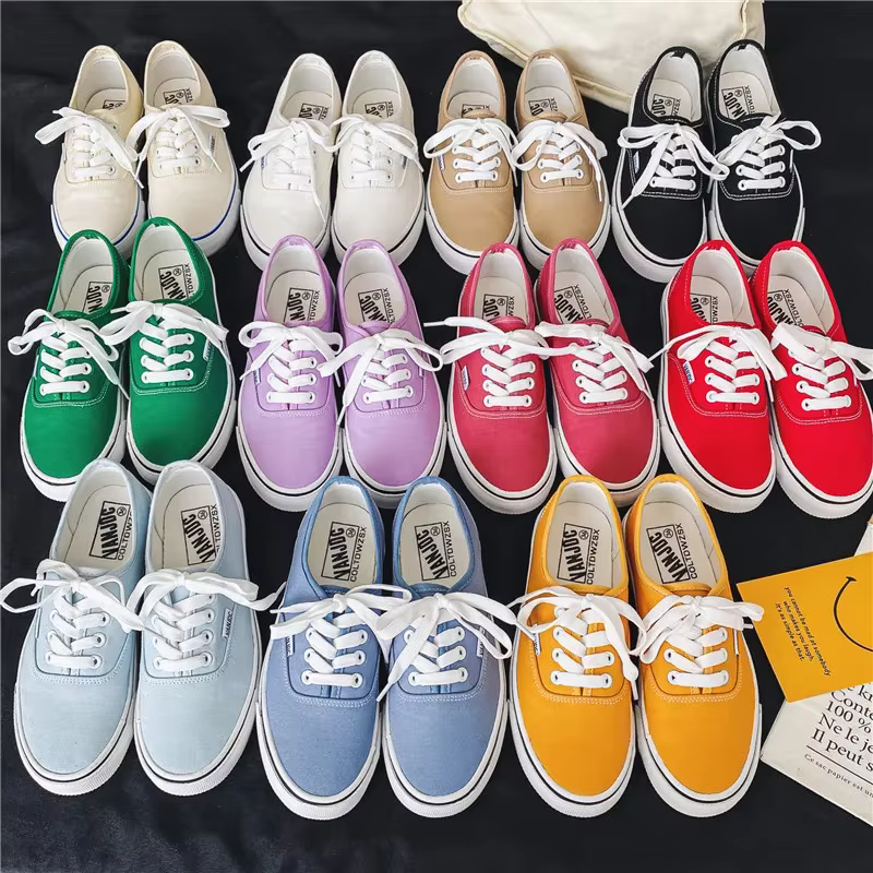 Baskets en toile à lacets pour femmes