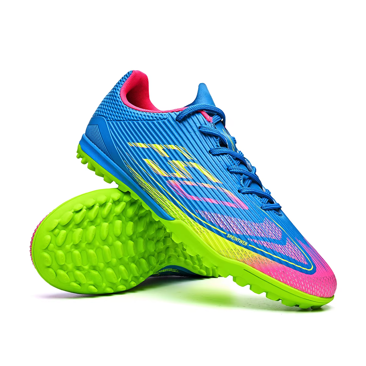 Chaussures de football professionnelles pour hommes TF à crampons cassés