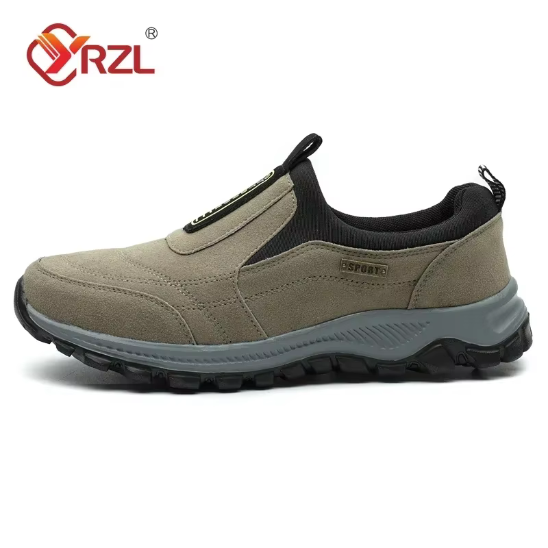 YRZL chaussures de randonnée en plein air hommes baskets sans lacet décontracté