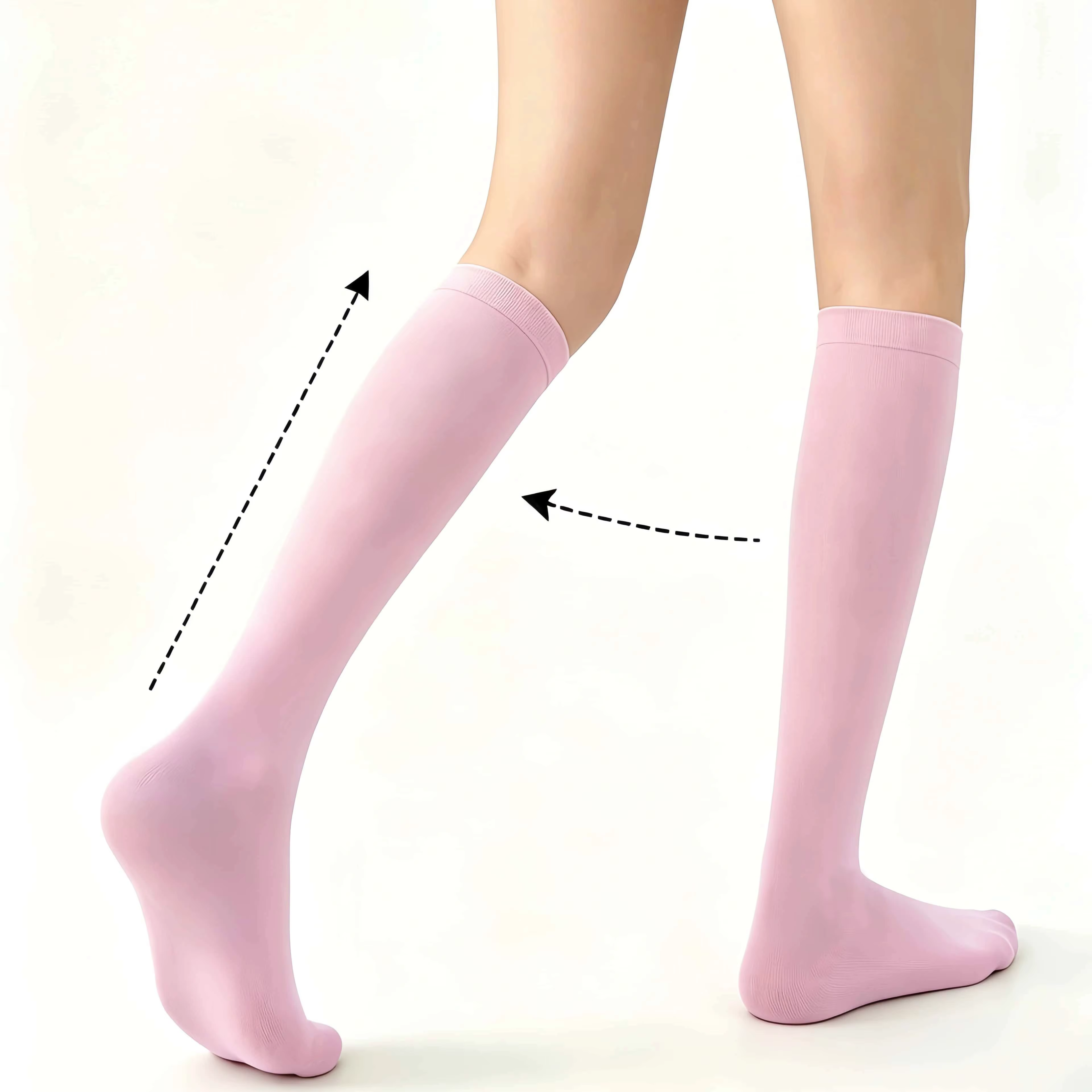 Chaussettes roses unies pour femmes, au-dessus du genou, polyvalentes, sexy, coupe ajustée, bas décontractés jusqu'aux cuisses, pour rendez-vous, fête, usage quotidien