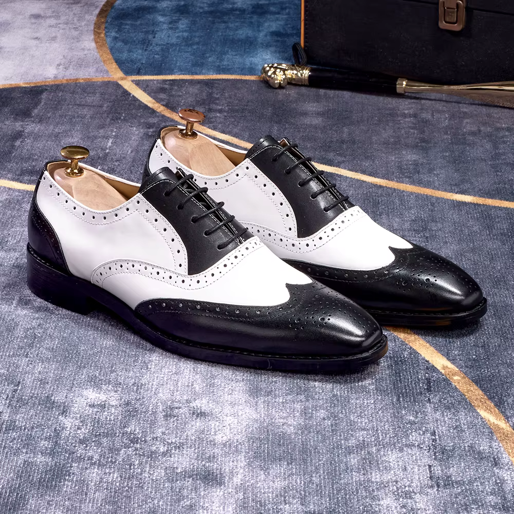 Couleurs mélangées hommes chaussures habillées rétro