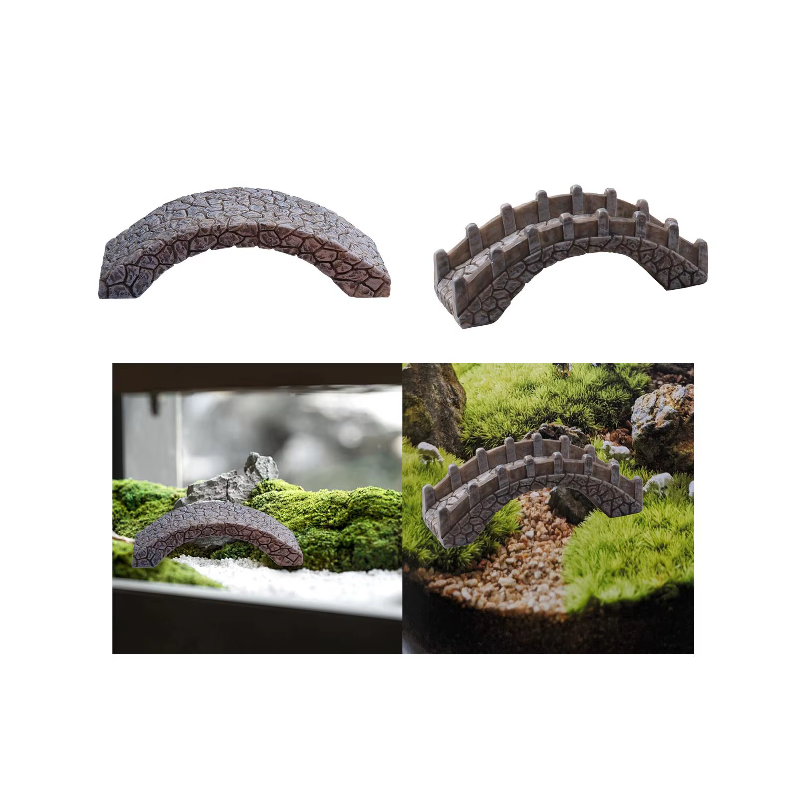 Figurine de pont en arc Miniature, accessoires de jardin féerique, bricolage, rocaille, bonsaï, décoration d'aquarium, petite Statue, décor de Pot de fleur