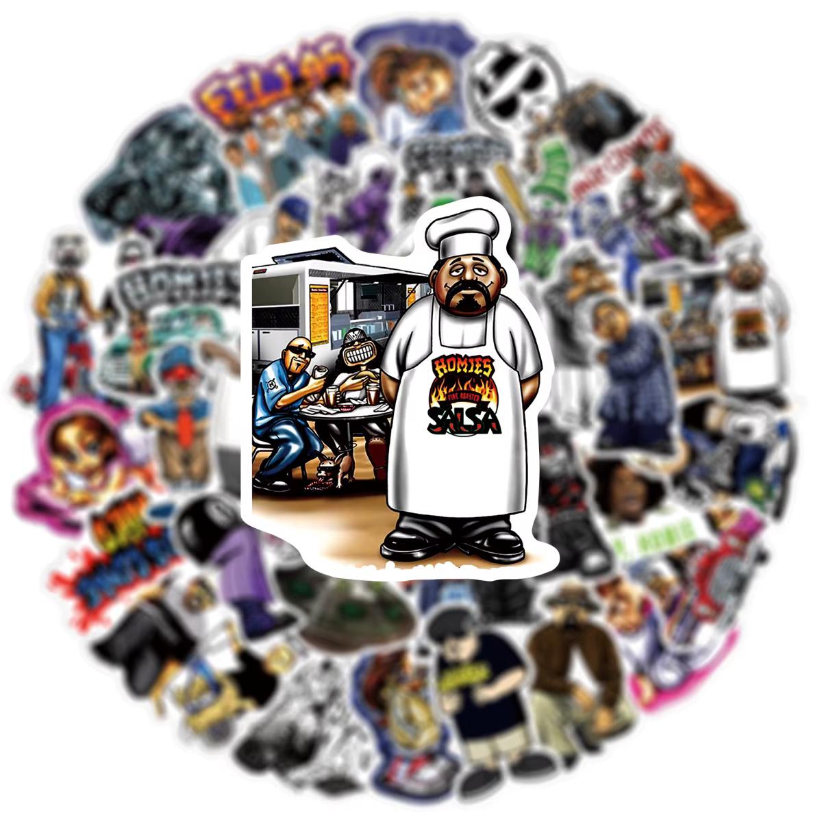 Zones ies-Autocollants étanches en vinyle esthétique, Cool Graffiti, Hip Hop, Bro, DIY Sticker, Phone, JELaptop, 50PCs