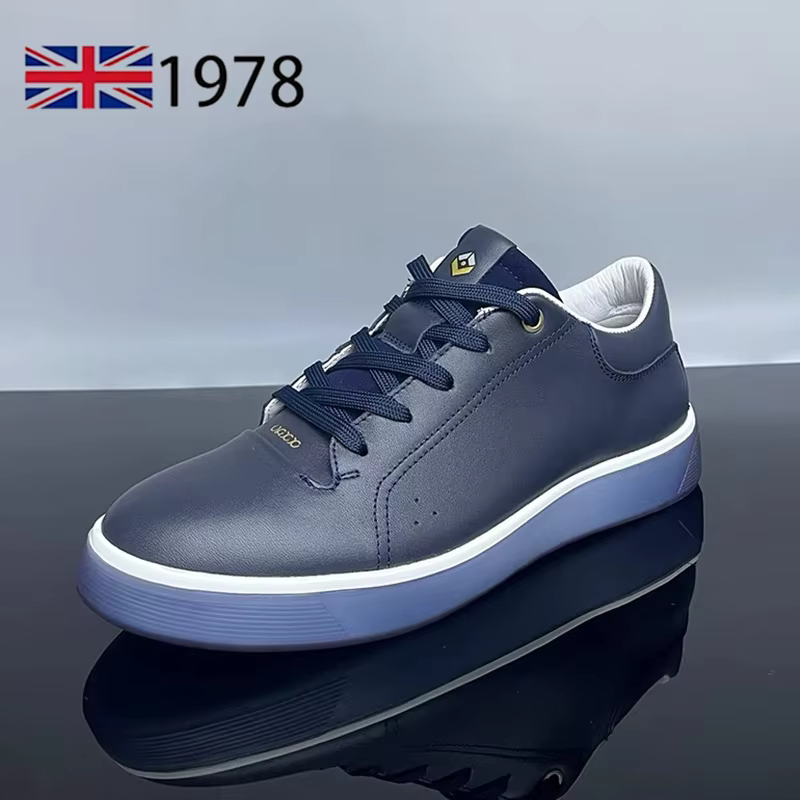 Chaussures d'entraînement respirantes en cuir véritable pour hommes