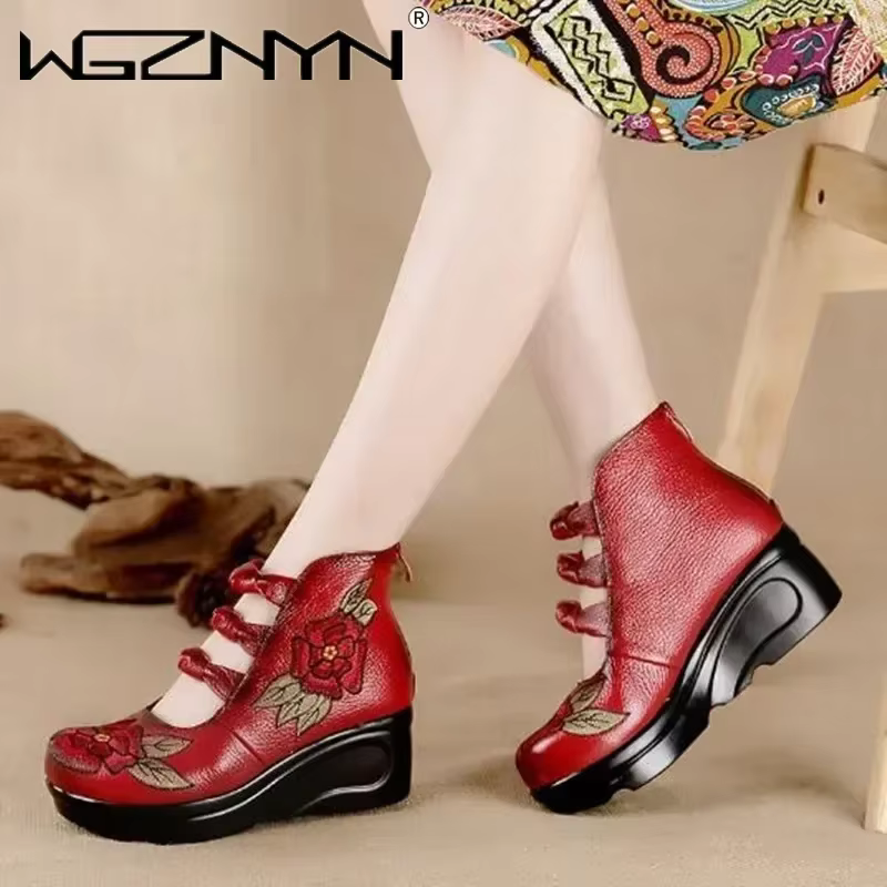 Chaussures simples de luxe en cuir véritable pour femmes