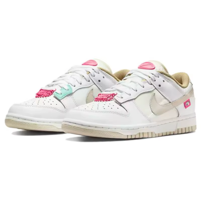 Nike Dunk Street Dance Series baskets basses légères et confortables absorbant les chocs pour femmes blanc rose DX6060-121