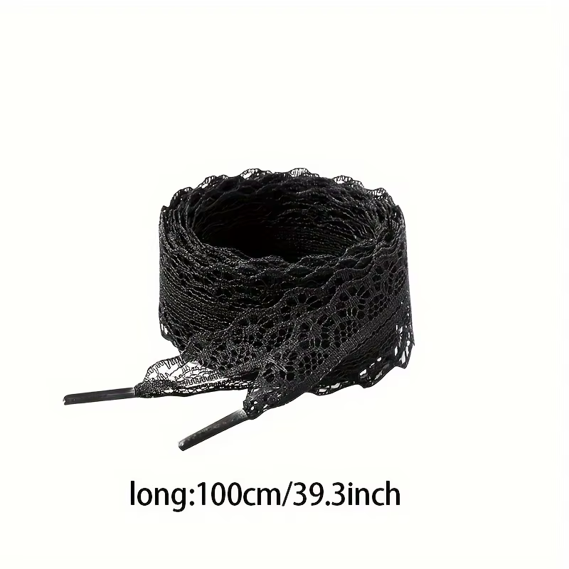 3 paires de lacets en dentelle