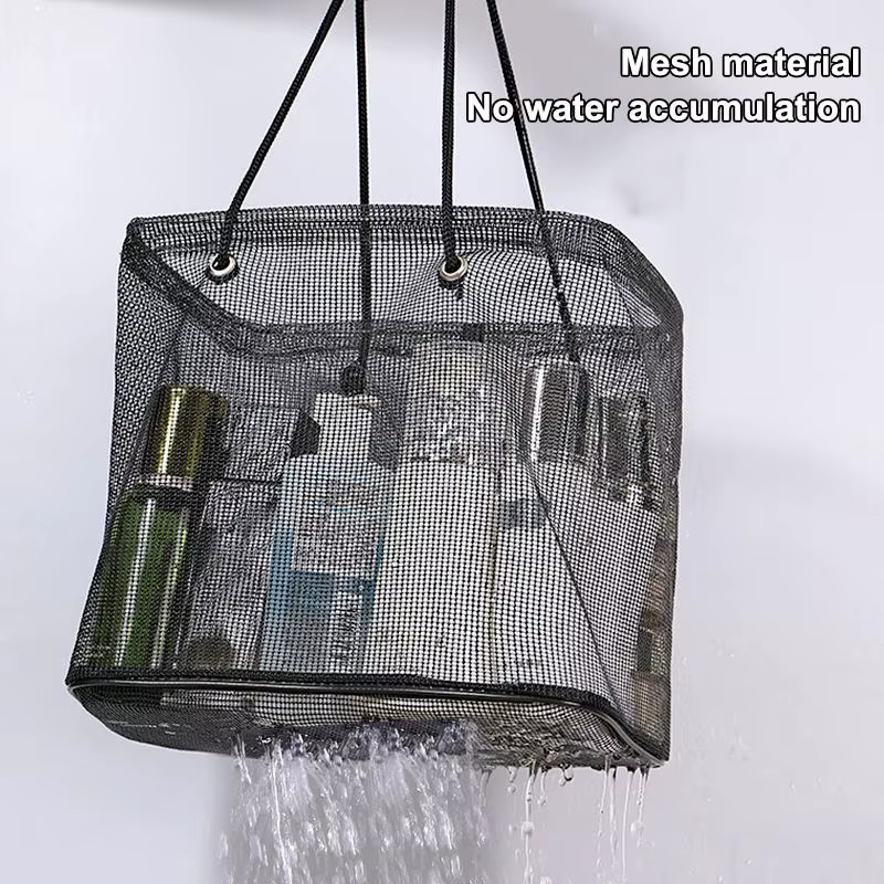 Panier de Douche Grande Capacité pour Femmes et Hommes, Sac de Drainage Portable pour la Douche, Accessoire de Rangement pour Équipement de Natation, Organisateur de Voyage pour Salle de Bain