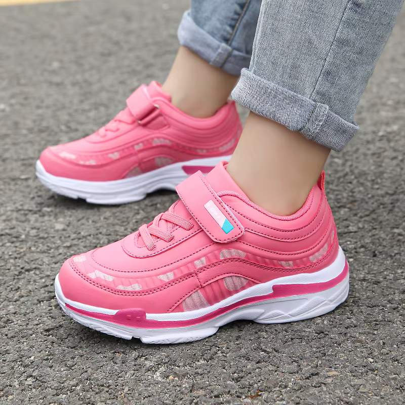 Mignon enfants Sneaker filles chaussures de luxe en cuir léger