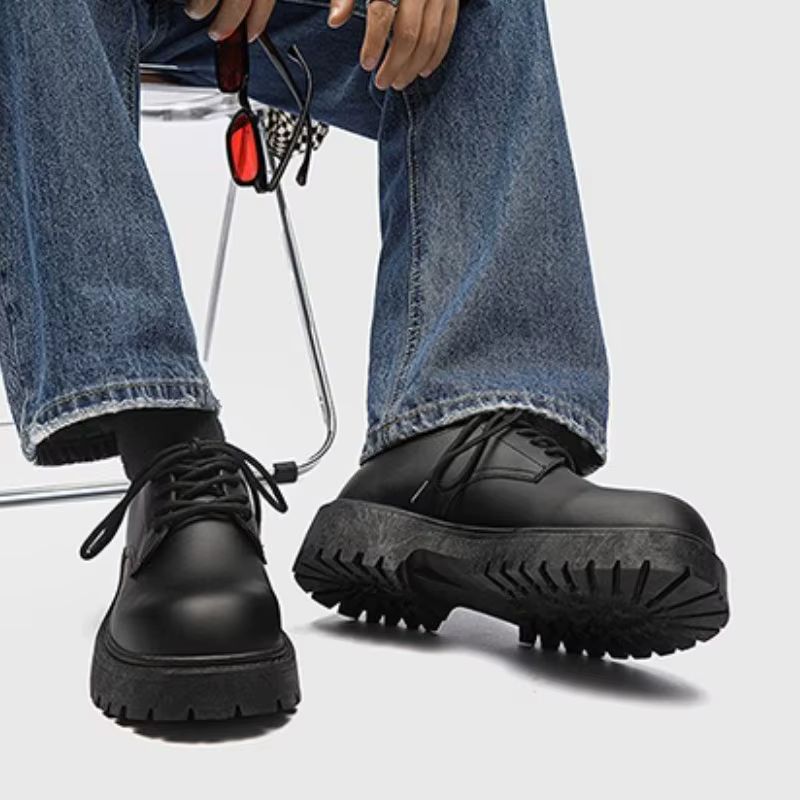 Chaussures en cuir à grosse tête pour hommes