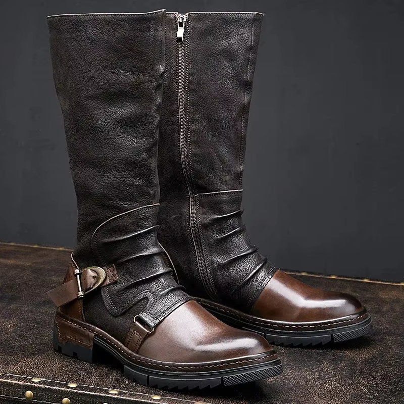 Chaussures rétro médiévales en cuir PU pour hommes