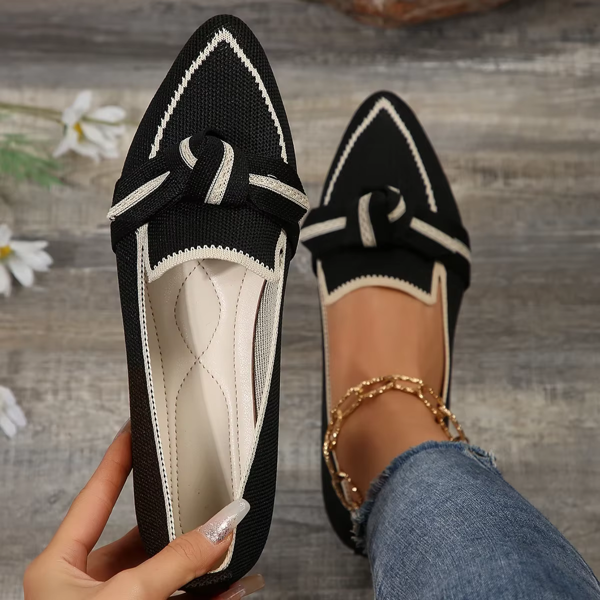 Mocassins en maille respirante pour femmes
