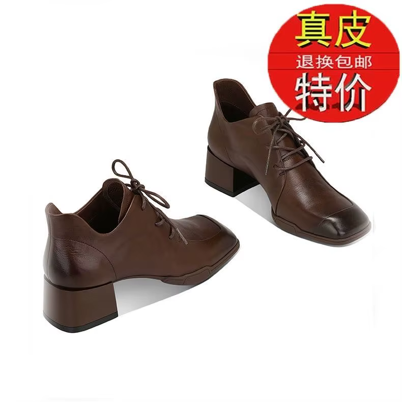 Chaussures Mary Jane en cuir véritable avec semelle intérieure en peau de mouton pour femme