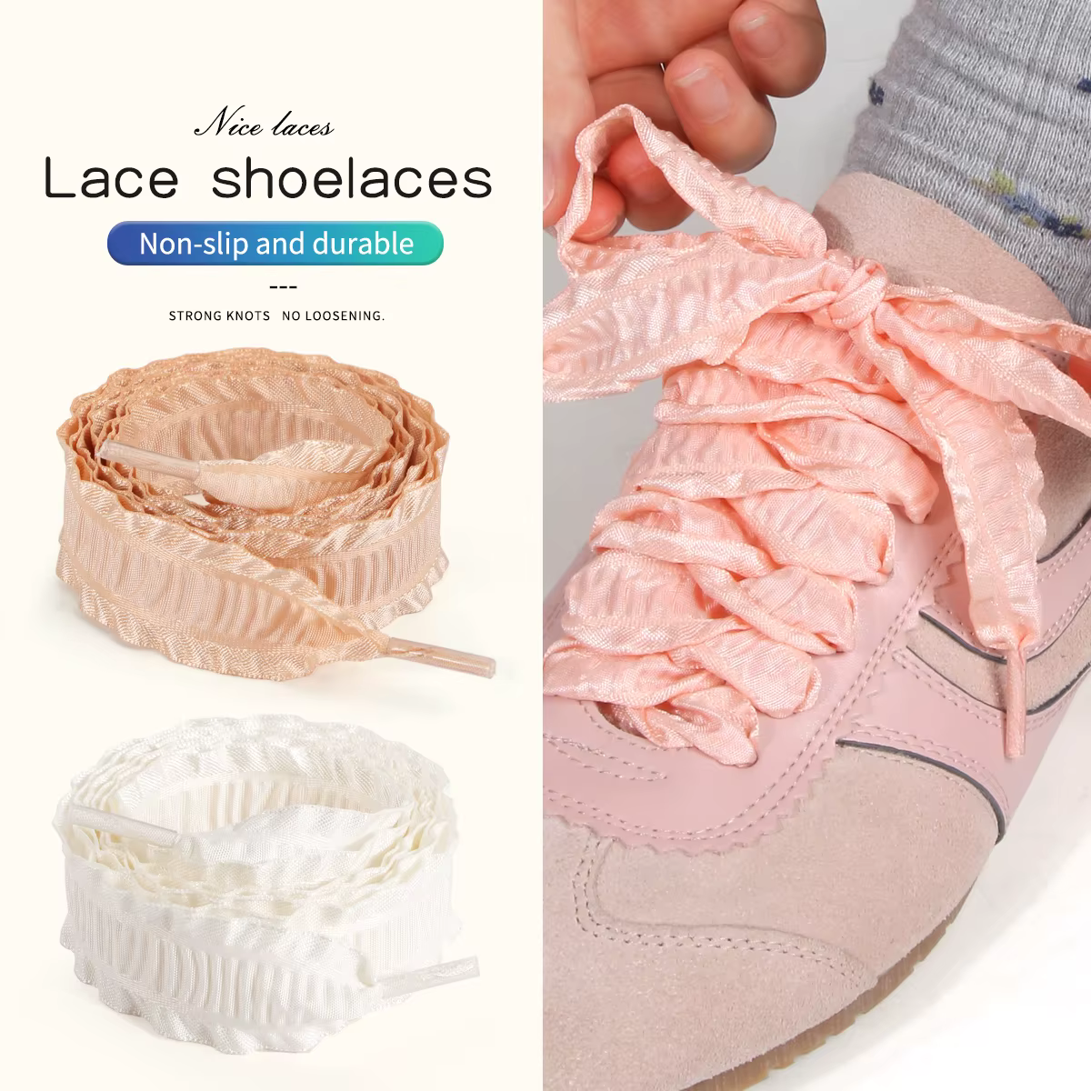 Lacets en dentelle à volants de 2