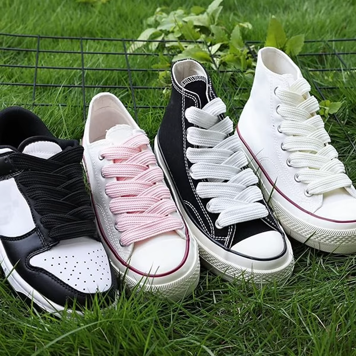 Lacets de chaussures larges de 3/4 po pour baskets et bottes