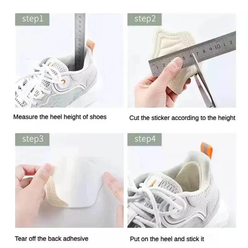 1/2/3/4 Paires de protections adhésives pour talons de baskets
