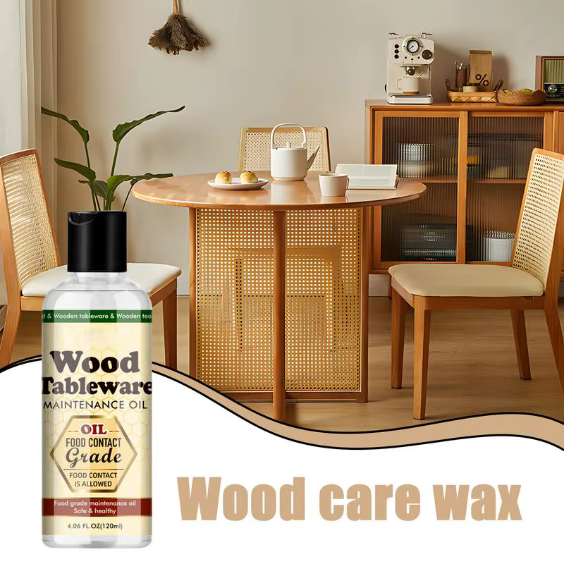 Planche à découper le bois de 120ml, huile de revitalisant pour service à thé, huile d'entretien du bois pour meubles en bois, vaisselle, planches à découper