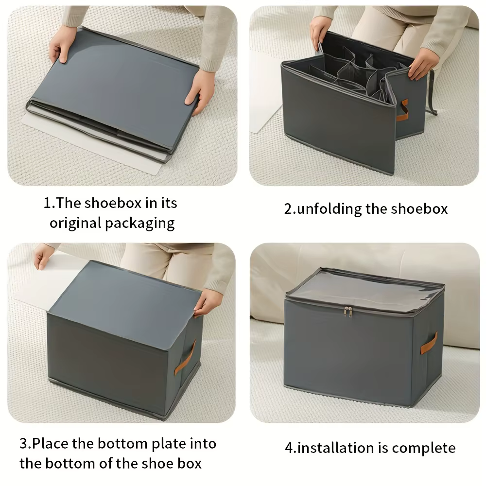 Organisateur de chaussures pliable en tissu Oxford