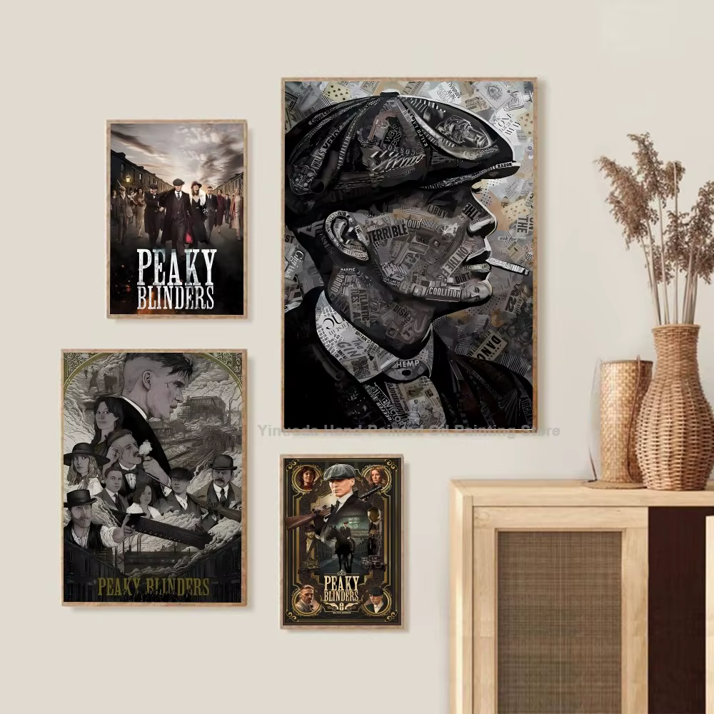 Affiche en papier imprimé Tommy Shelby Peaky Blinders, 1 pièce, maison, salon, chambre à coucher, entrée, Bar, Restaurant, café, peinture artistique, décoration