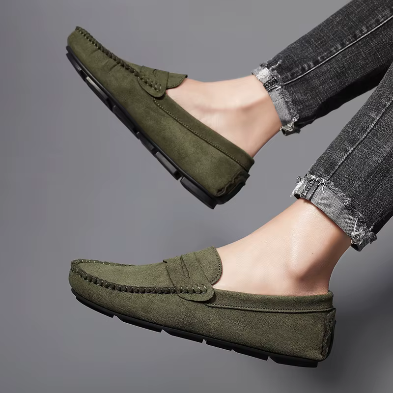 Mode daim hommes chaussures décontractées respirant en cuir