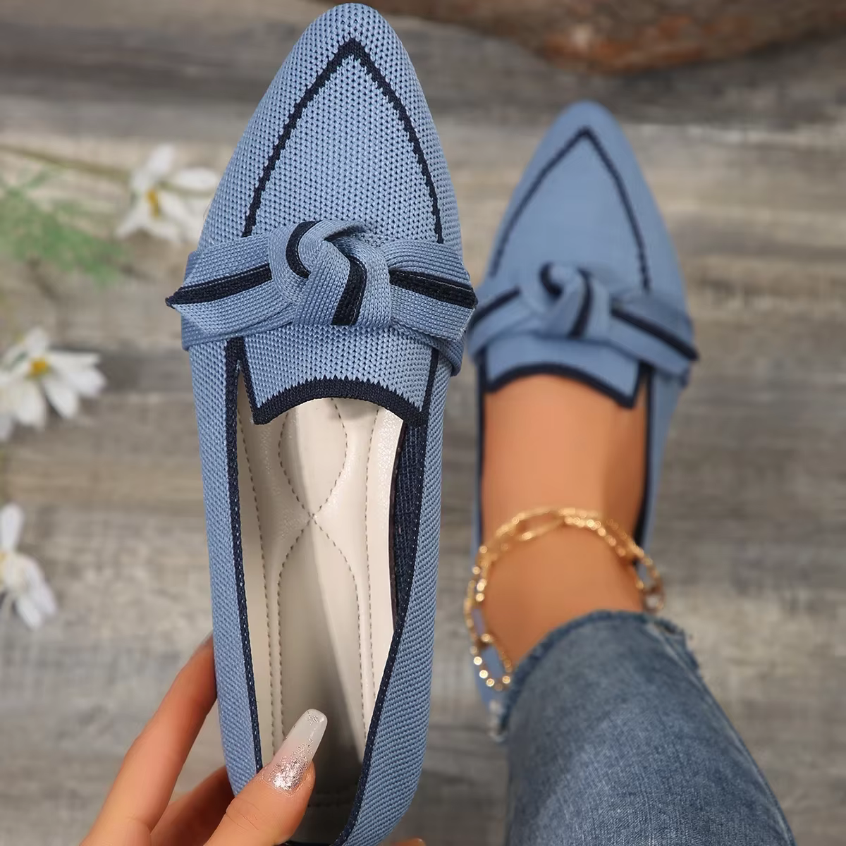 Mocassins en maille respirante pour femmes