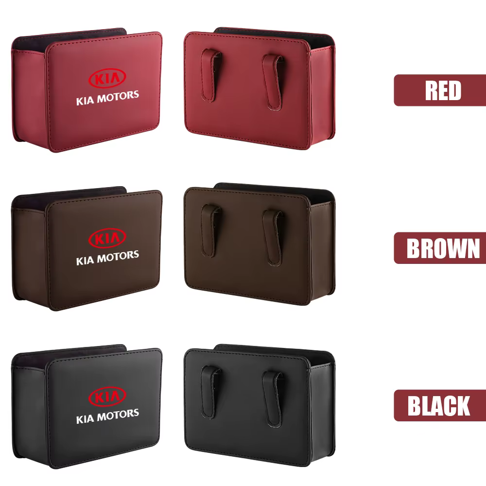 Accessoires de voiture porte latérale siège arrière organisateur boîte sacs de rangement en cuir pour KIA Rio Ceed Sportage Cerato Sorento Picanto Optima