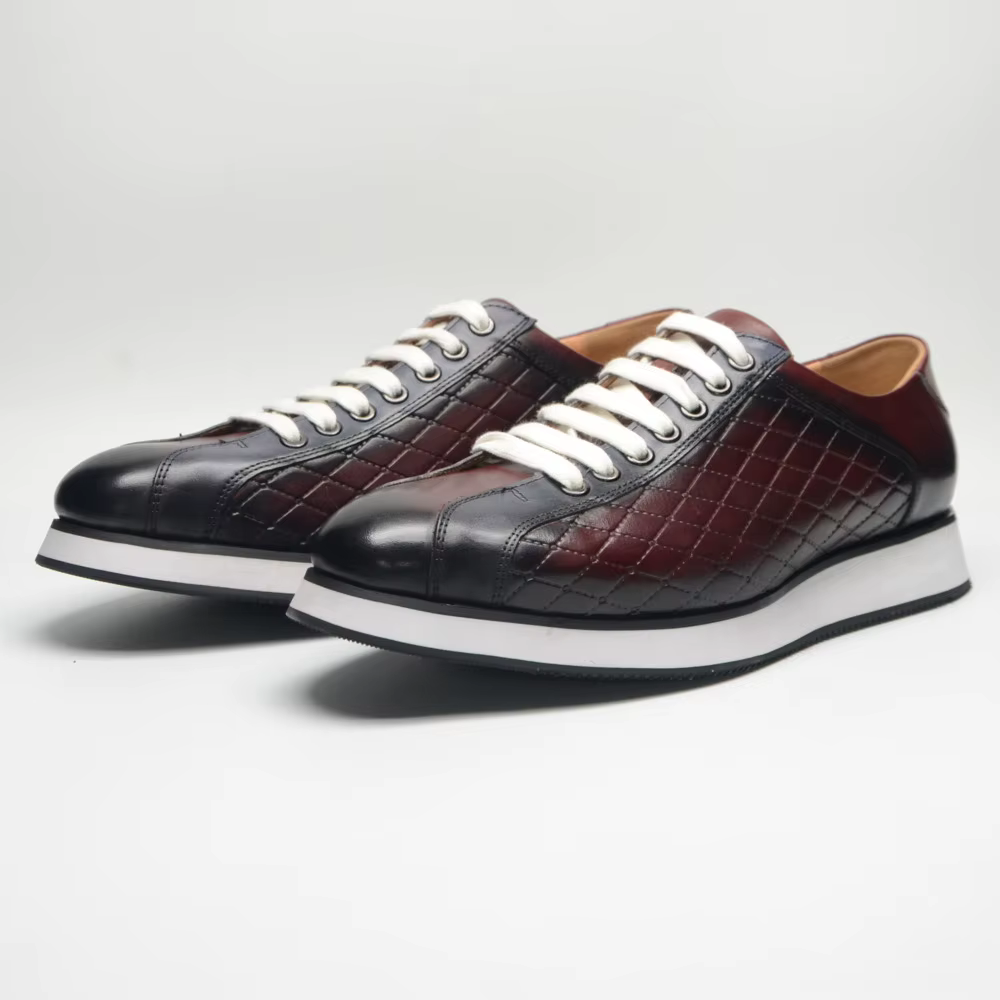 Baskets originales pour hommes en cuir véritable