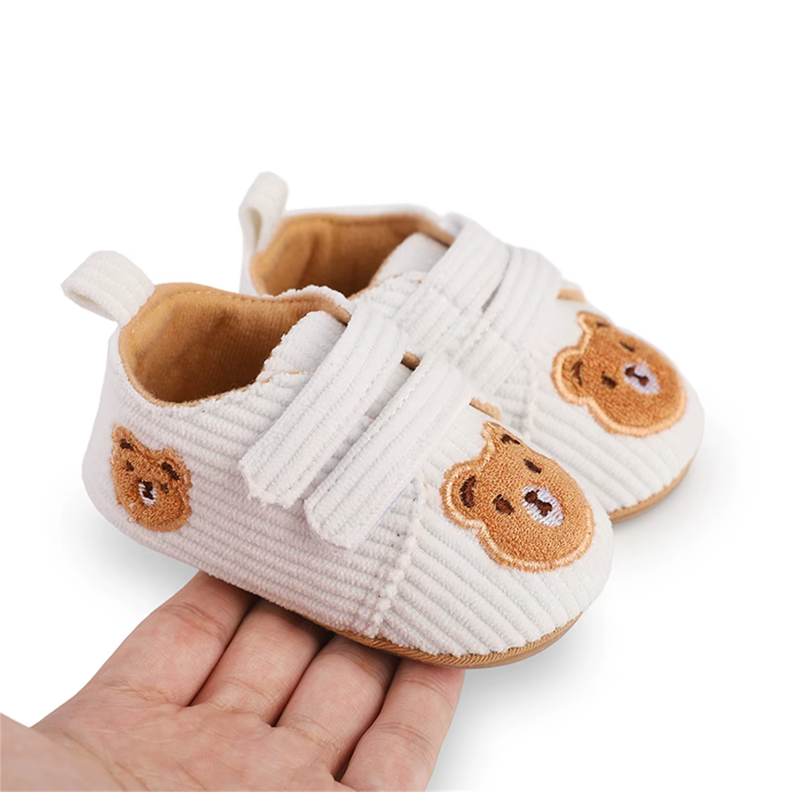 Nouveau-né bébé filles garçons espadrilles décontractées printemps automne anti-dérapant PVC semelle ours broderie premiers marcheurs chaussures pour infantile enfant en bas âge